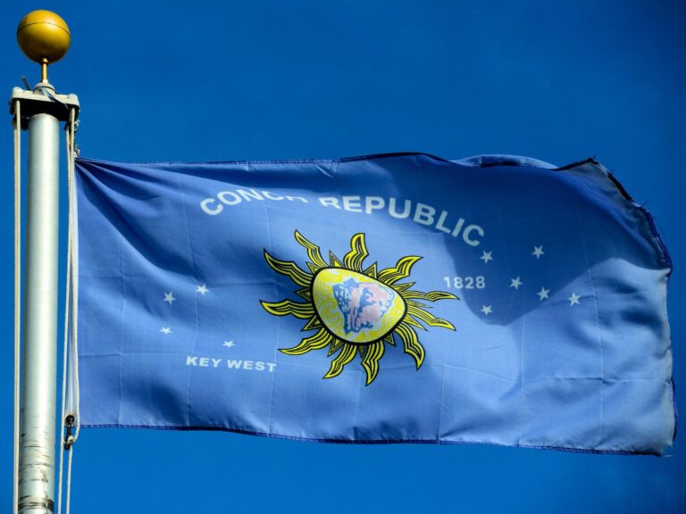 Conch Republic Flag in Key West Florida Keys