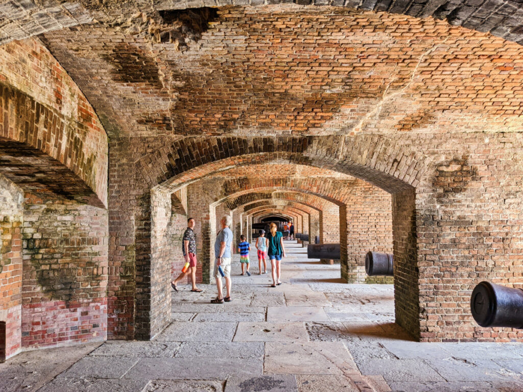 Taylor Family in Tunnels at Fort Zachary Taylor State Park Key West Florida Keys 2