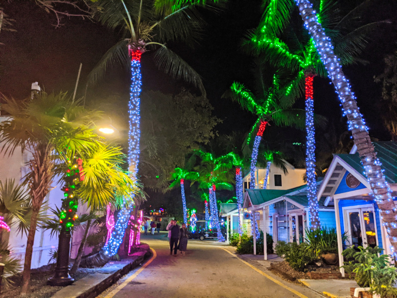 Christmas Lights at Key West Historic Seaport Florida Keys 2020