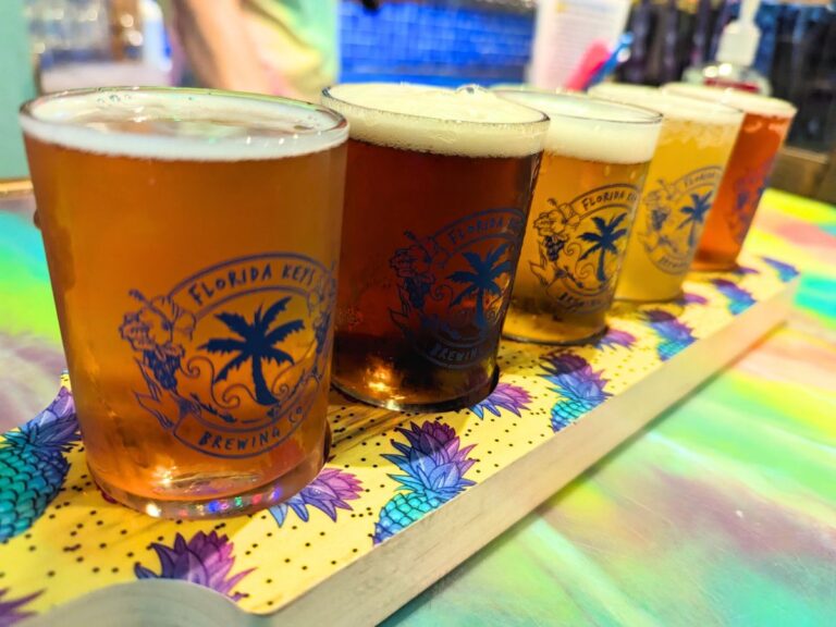 Florida Keys Brewing Co Beer Flight on Islamorada Florida Keys