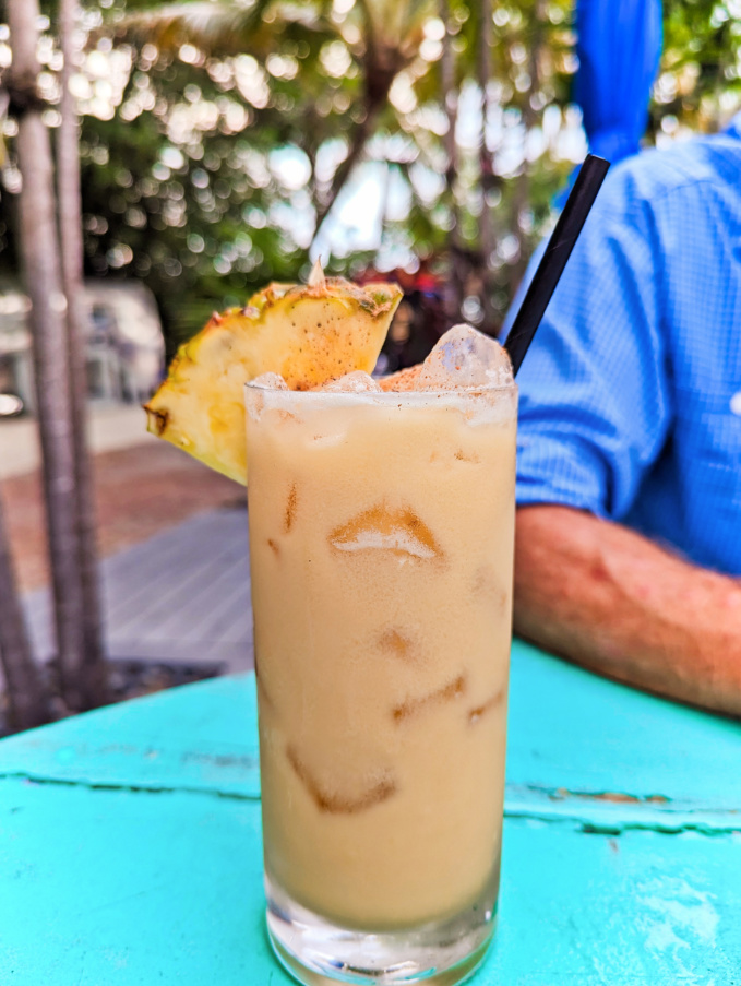 Pina Colada Cocktail at Morada Bay Cafe Islamorada Florida Keys 1