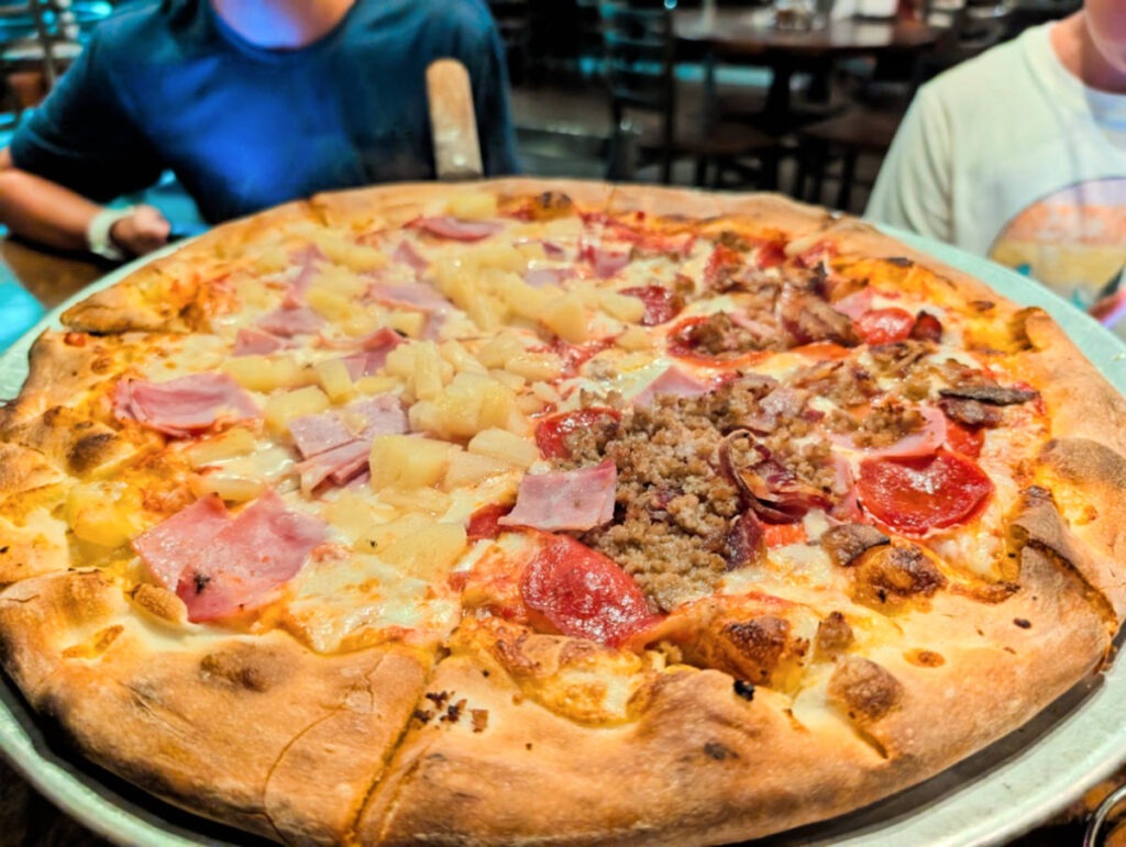 Pizza at the Whistlestop Pub Islamorada Florida Keys