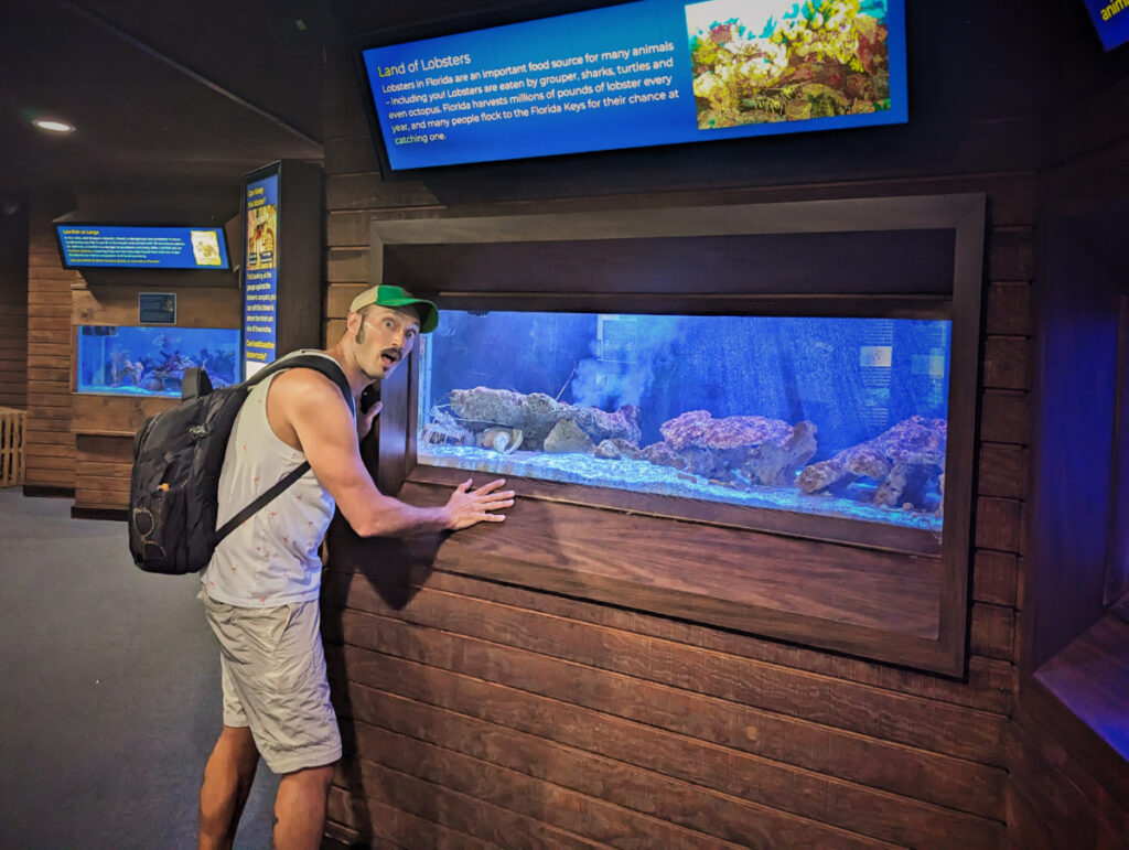 Rob Taylor in Visitor Center at John Pennekamp Coral Reef State Park Key Largo Florida Keys 1