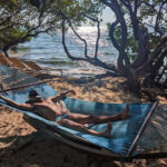 Rob Taylor sleeping in hammock at Bakers Cay Resort Key Largo Florida Keys 1