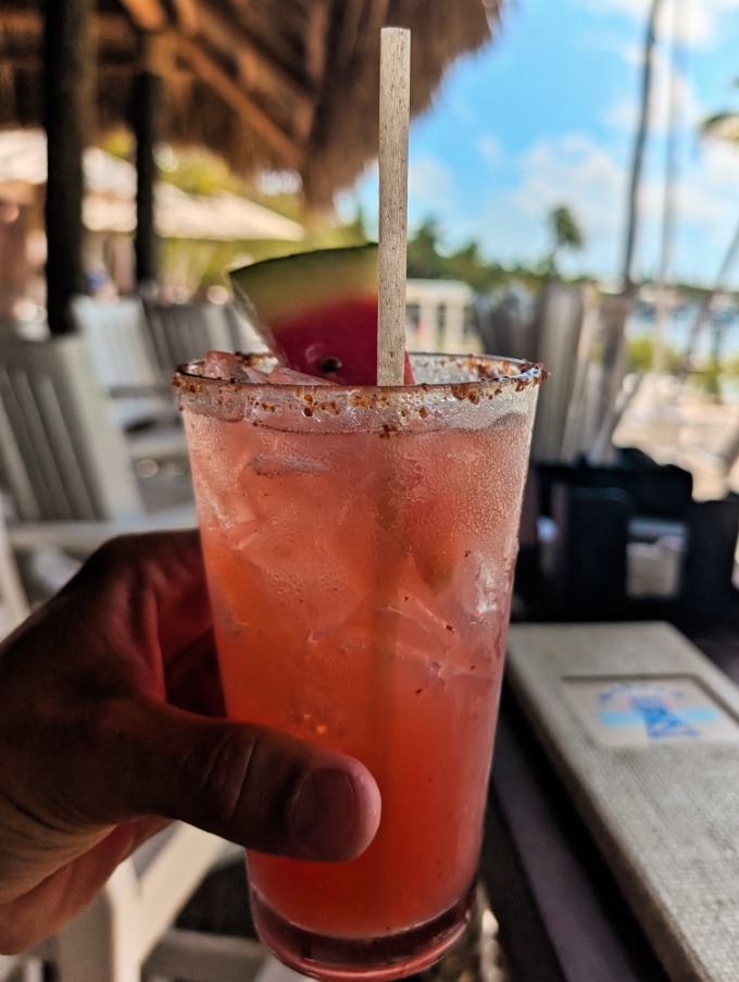 Watermelon Margarita at Marker 88 Restaurant Islamorada Florida Keys