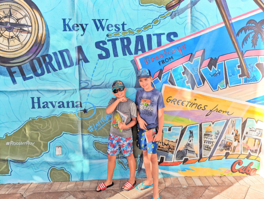 Taylor Family with Mural at 24 North Hotel Key West Florida Keys 1