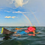 Taylor Family with Rainbow on Sunset Watersports Catamaran Evening Snorkel Tour Key West Florida Keys 1