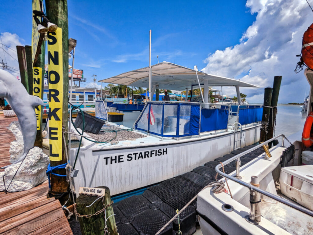 Starfish Snorkeling Tour Catamaran at Marina in Marathon Florida Keys 1