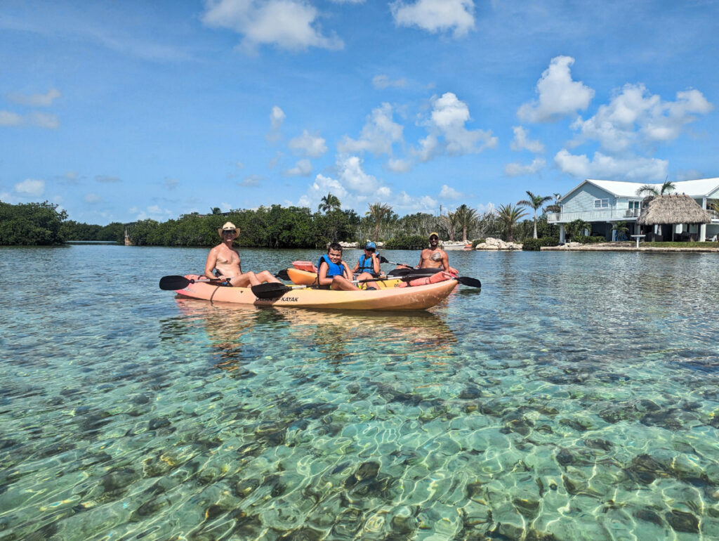 Full Taylor Family on guided kayak tour with Geiger Key Paddle Hut Key West Florida Keys 3