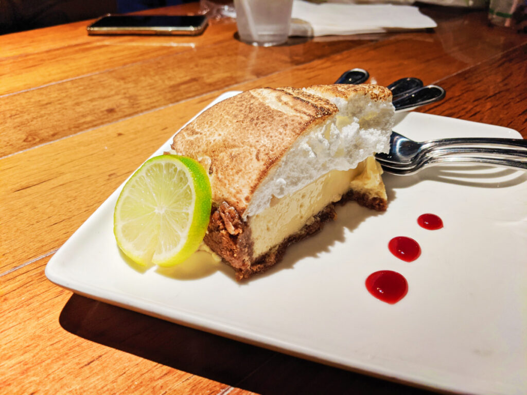 Key Lime Pie at Skippers Dockside Restaurant Key Largo Florida Keys 2020 2