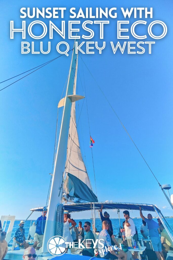 Doing a sunset sailing on the Blu Q in Key West is a great way to end a fun day. Watch for dolphins, enjoy the BYOB atmosphere and get out on the water with Honest Eco Tour's catamaran. A great tour!