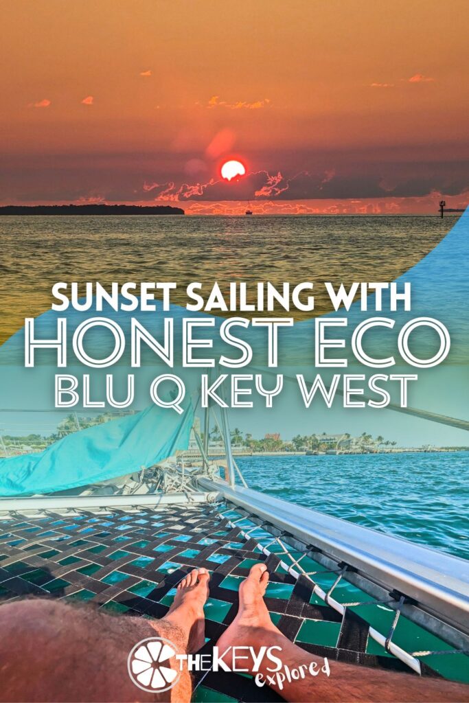 Doing a sunset sailing on the Blu Q in Key West is a great way to end a fun day. Watch for dolphins, enjoy the BYOB atmosphere and get out on the water with Honest Eco Tour's catamaran. A great tour!