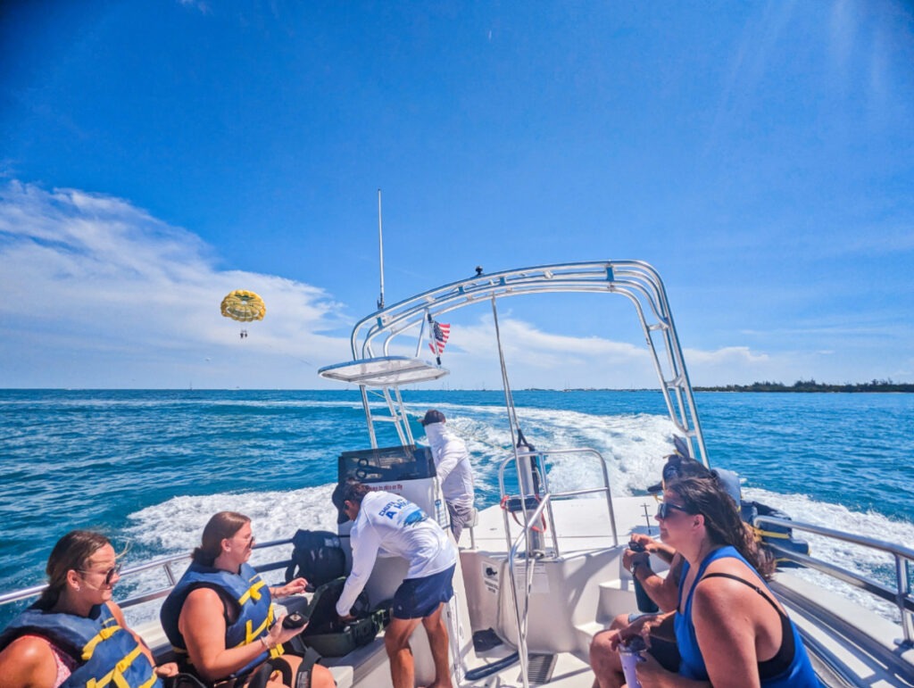 Tourists Parasailing with Sebago Key West Florida Keys 6