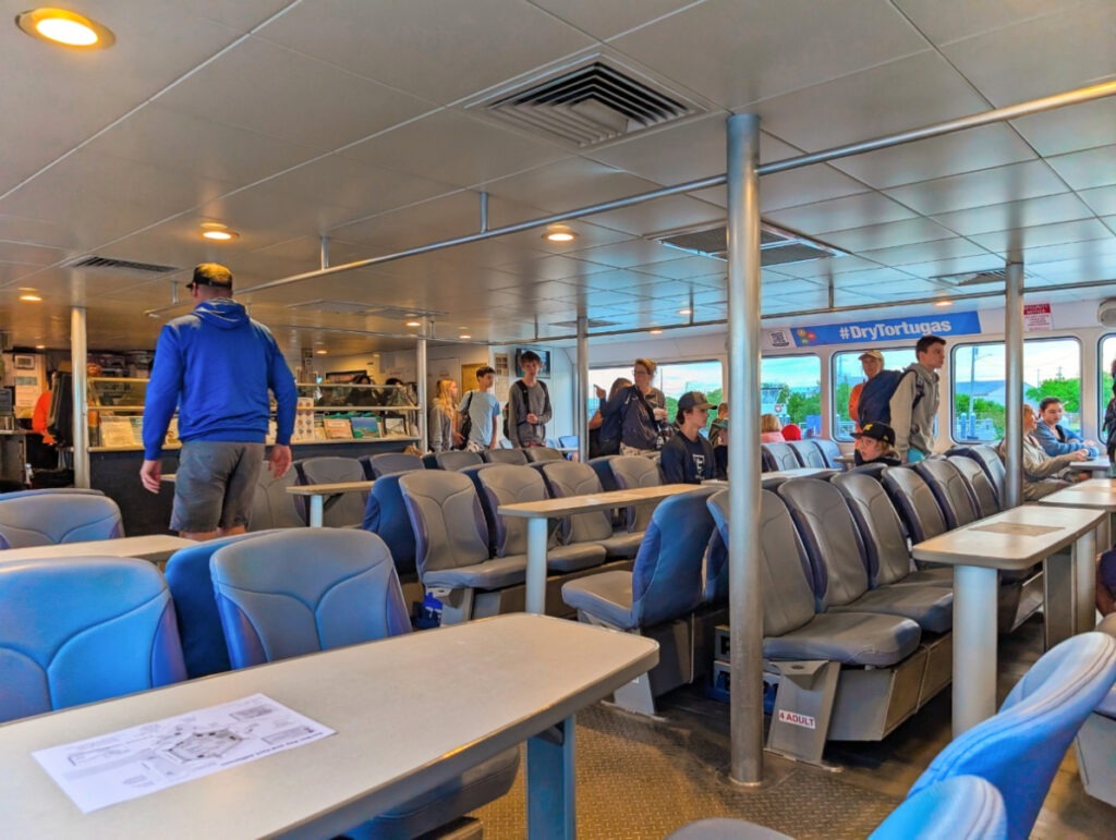 Lower Deck of Yankee Freedom Boat to Dry Tortugas National Park Key West Florida Keys 1