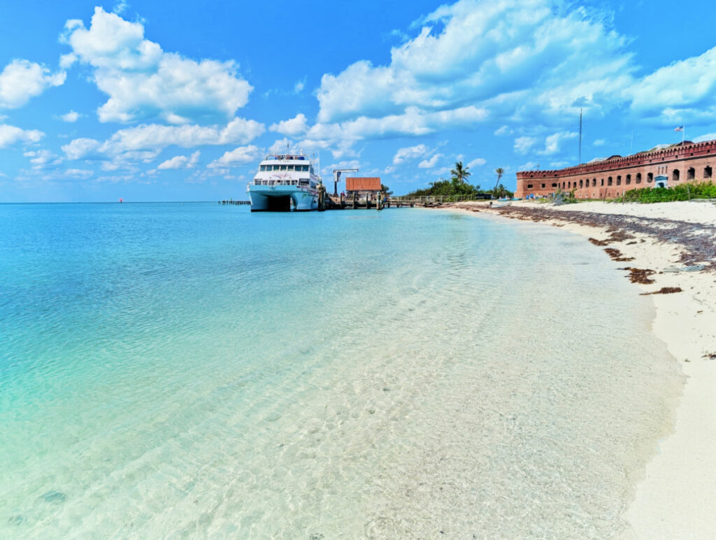 Yankee Freedom from beach at Dry Tortugas National Park Key West Florida 2