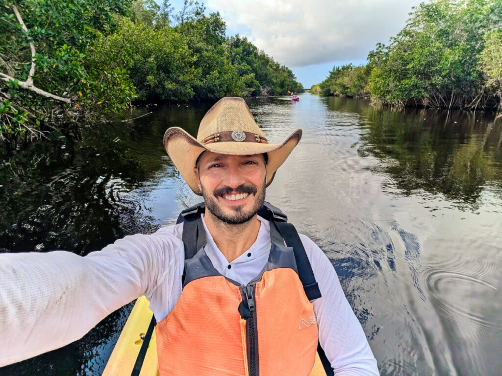 Rob Taylor Kayaking Buttonwood Canal at Flamingo Everglades National Park Florida 2