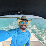 Rob Taylor driving Carolina Skiff from Florida Keys Boat Rentals at Robbies of Islamorada Florida Keys 1