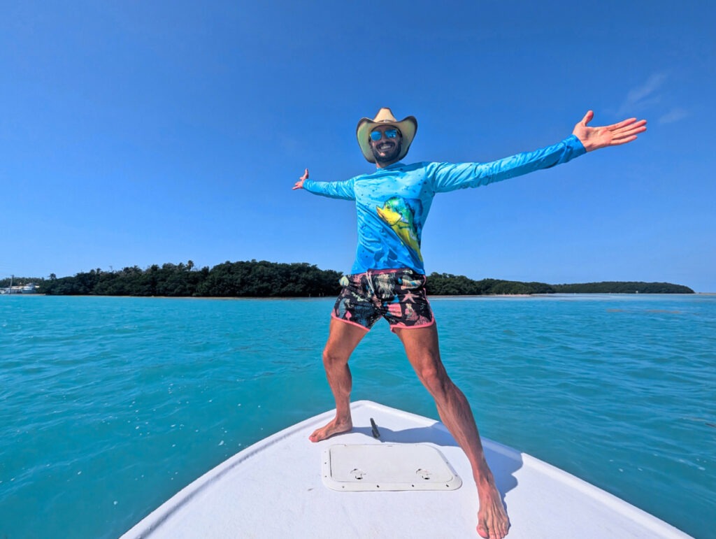 Rob Taylor on Carolina Skiff from Florida Keys Boat Rentals at Robbies of Islamorada Florida Keys 2