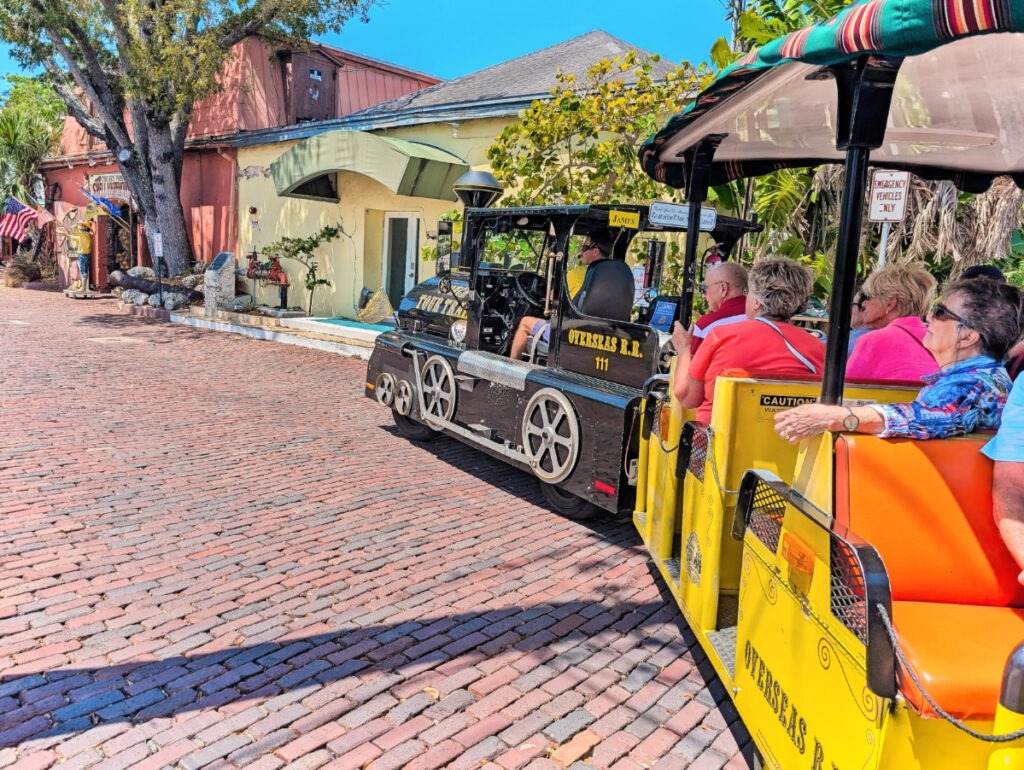 Conch Train Tour at Mallory Square Depot Key West Florida Keys 2
