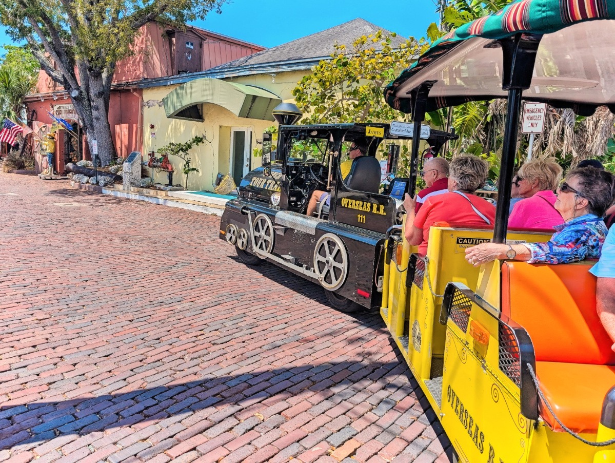 Conch Train Tour at Mallory Square Depot Key West Florida Keys 2