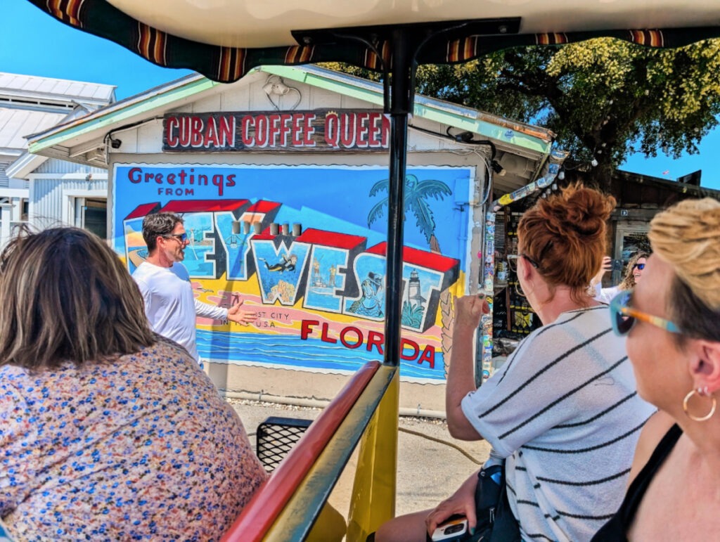 Cuban Coffee Queen Mural from Conch Train Tour Key West Florida Keys 1