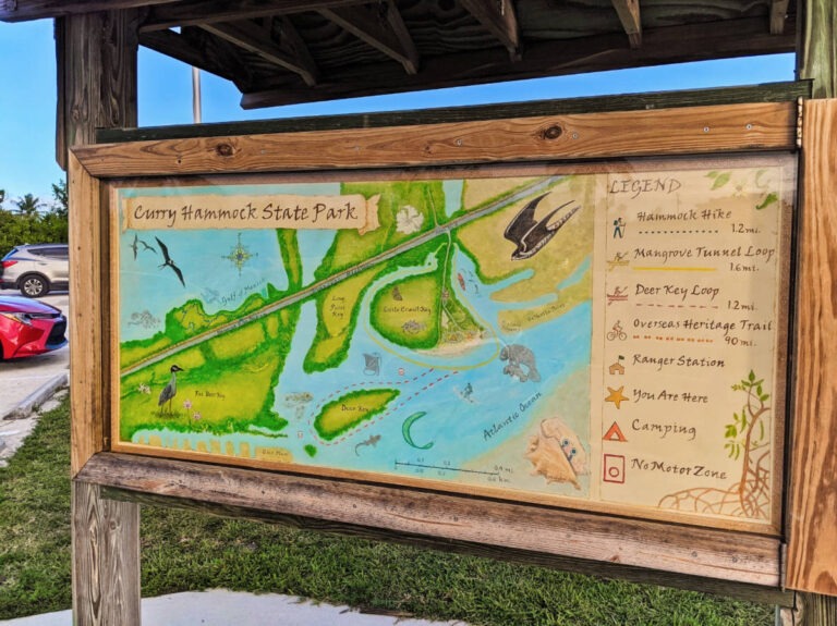 Illustrated Map of Curry Hammock State Park Marathon Florida Keys 1