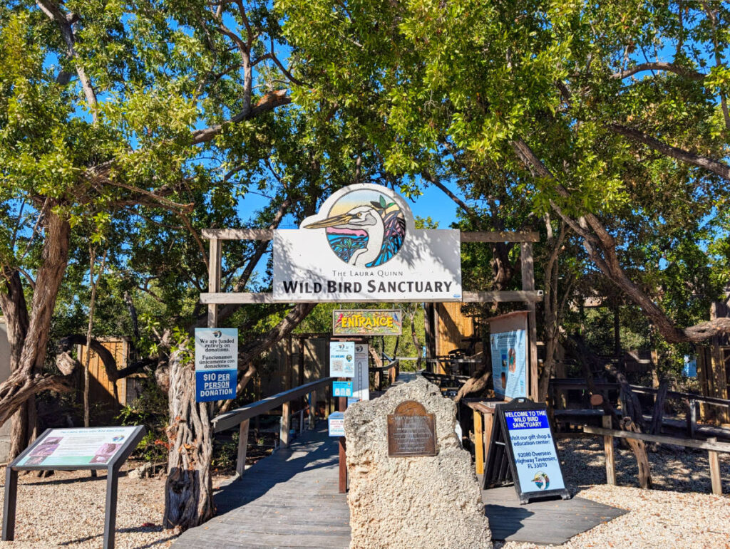 Entrance to Florida Keys Wild Bird Center Laura Quinn Wild Bird Sanctuary Key Largo Florida Keys 1