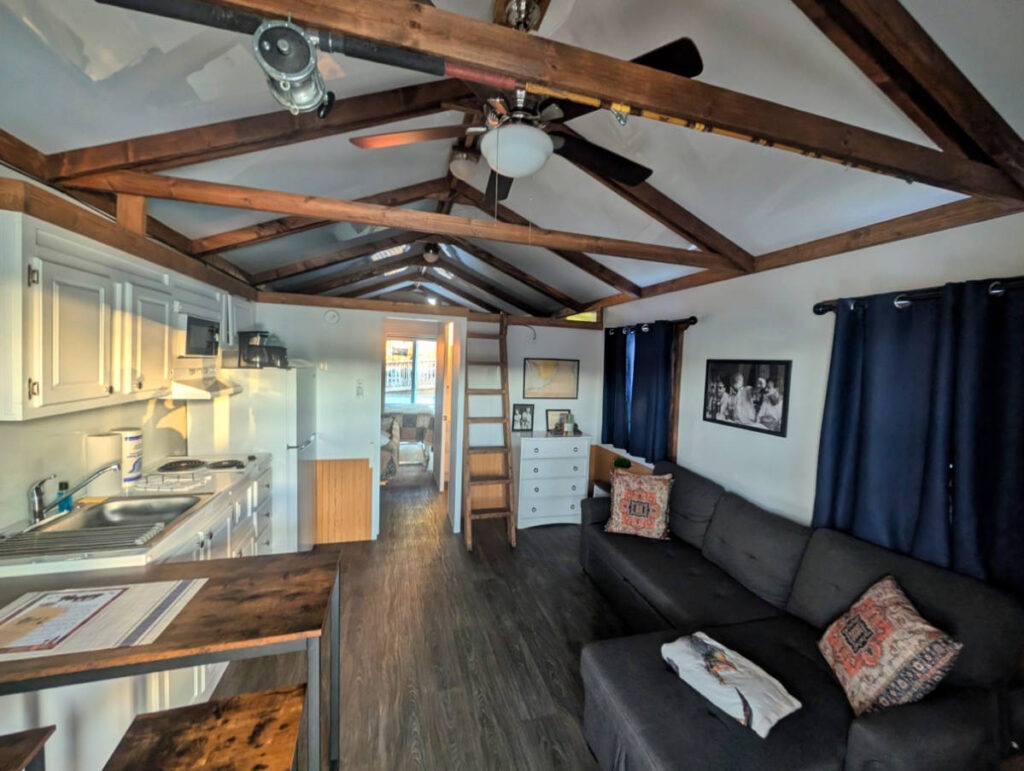 Loft Living Room in Aqualodge at Treasure Harbor Resort Houseboats Islamorada Florida Keys 2