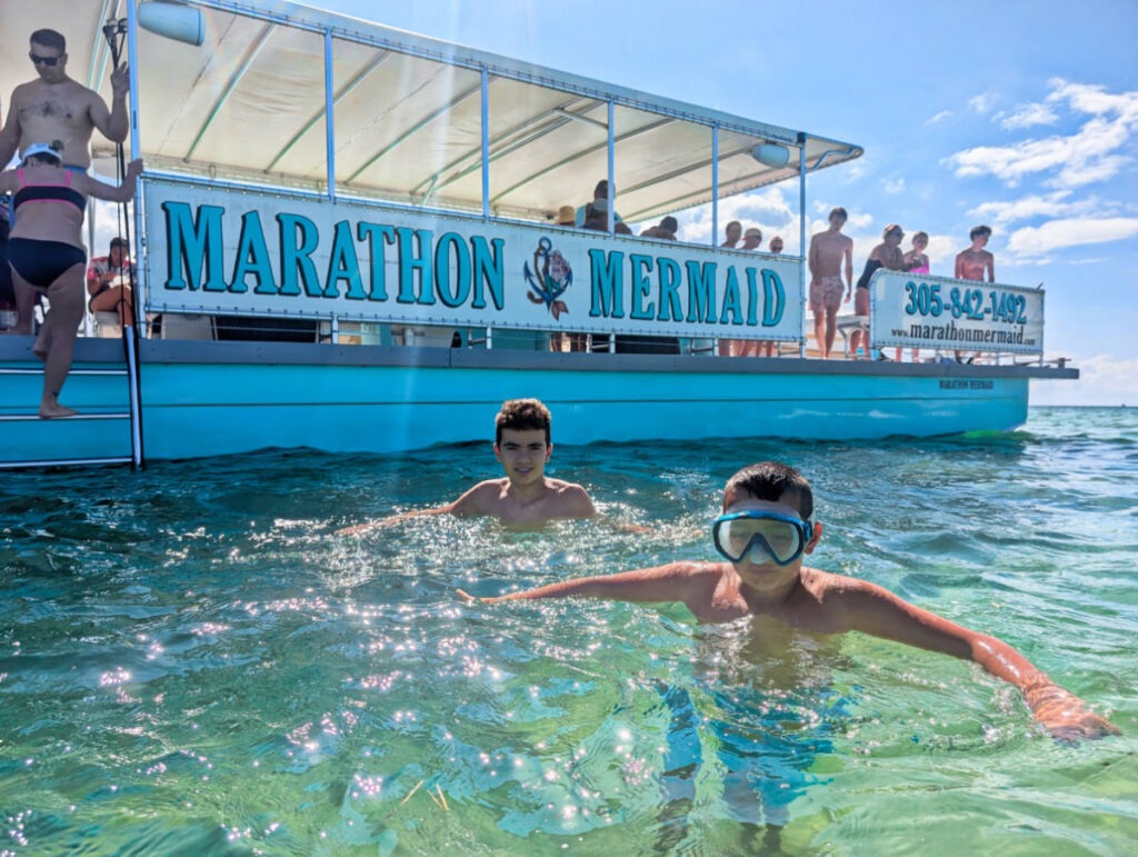 Taylor Family on Sandbar Tour with Marathon Mermaid Cruises Florida Keys 15