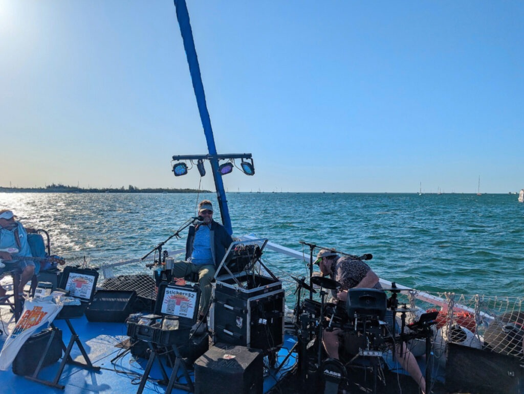 Live Band Commotion on the Ocean Sunset Cruise Fury Watersports Catamaran in Historic Seaport Key West Florida Keys 1