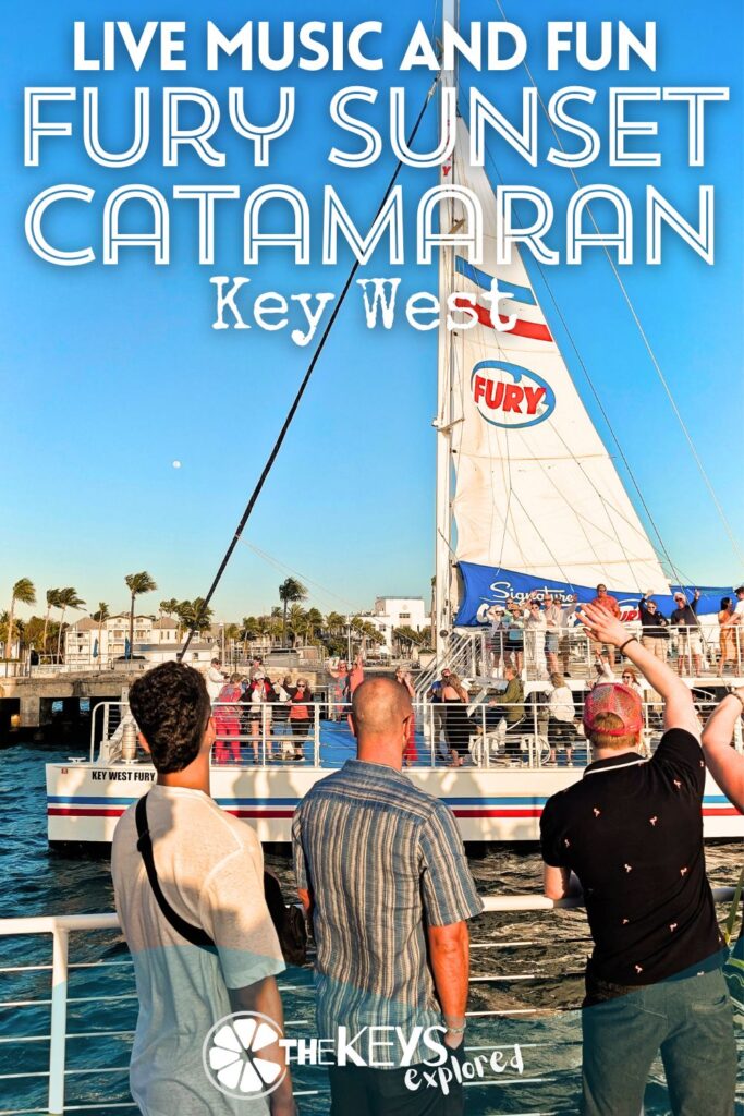 Doing a sunset sailing on a catamaran in Key West is an essential part of visiting, but enjoying live music and drinks out on the water is a bonus. See what you'll find with the Fury Watersports sunset catamaran featuring Commotion on the Ocean. What a fun nightly adventure to watch the sun go down.