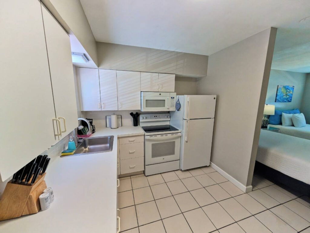 Kitchen in Two Queen Bungalow at Coral Bay Resort Islamorada Florida Keys 1