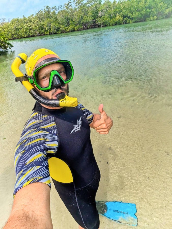 Rob Taylor snorkeling at Library Beach Park Islamorada Florida Keys 1