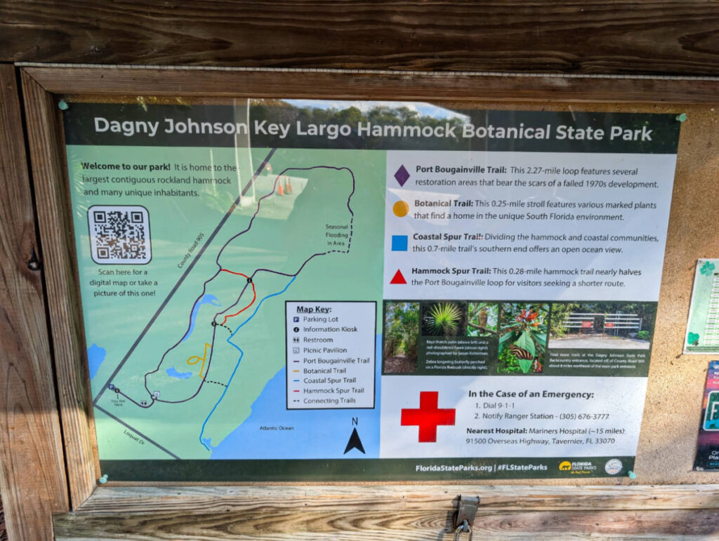 Trail Map at Dagny Johnson Key Largo Botanical State Park Key Largo Florida Keys 2