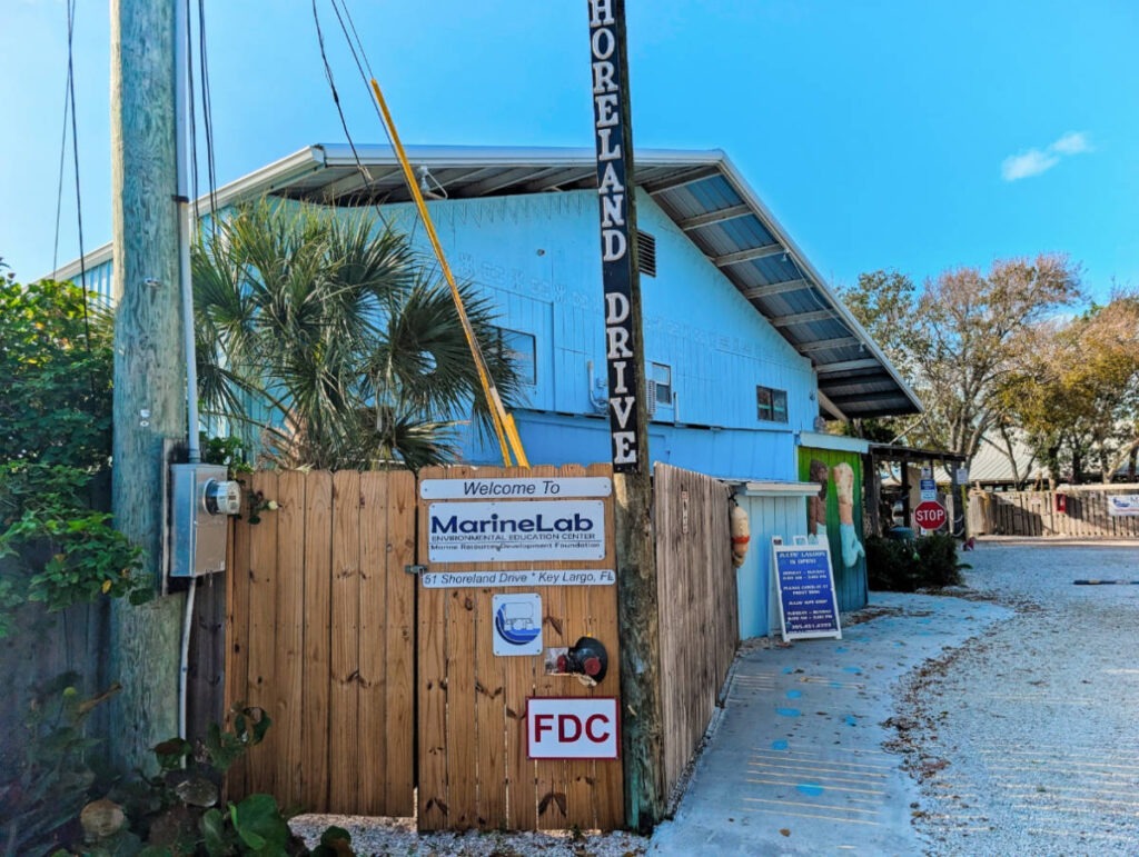 Exterior of Jules Marine Lab Key Largo Florida Keys 1