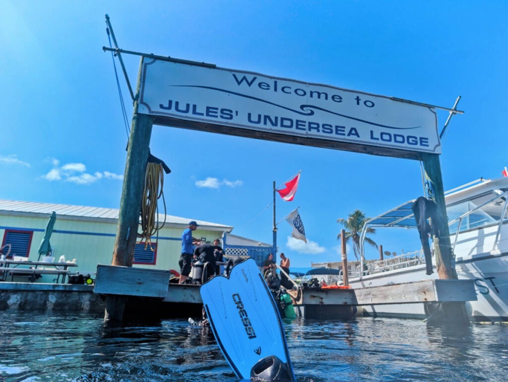 Jules Undersea Lodge in Lagoon at Jules Marine Lab Key Largo Florida Keys 1