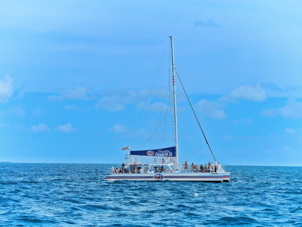 Snorkeling tour on Fury Watersports Catamaran in Opal Key Marina Key West Florida Keys 1