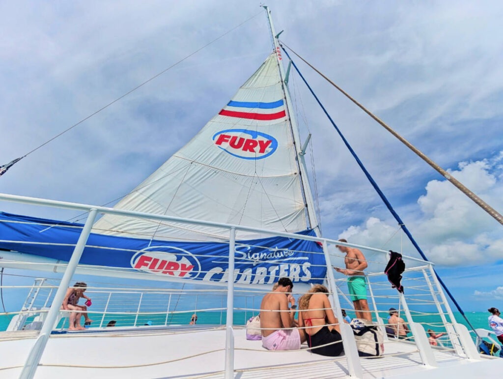 Snorkeling tour on Fury Watersports Catamaran in Opal Key Marina Key West Florida Keys 3