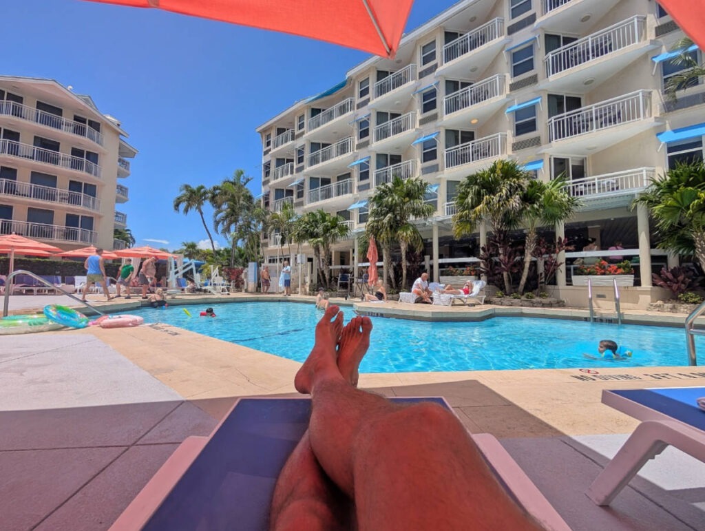 Lounge Feet by Swimming Pool at Hyatt Centric Key West Florida Keys 3
