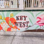 Roseate Spoonbill Mural in historic district Key West Florida Keys 3