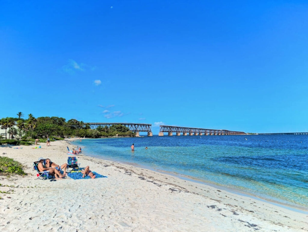 Old Bahia Honda Bridge from Calusa Beach Bahia Honda State Park Middle Florida Keys