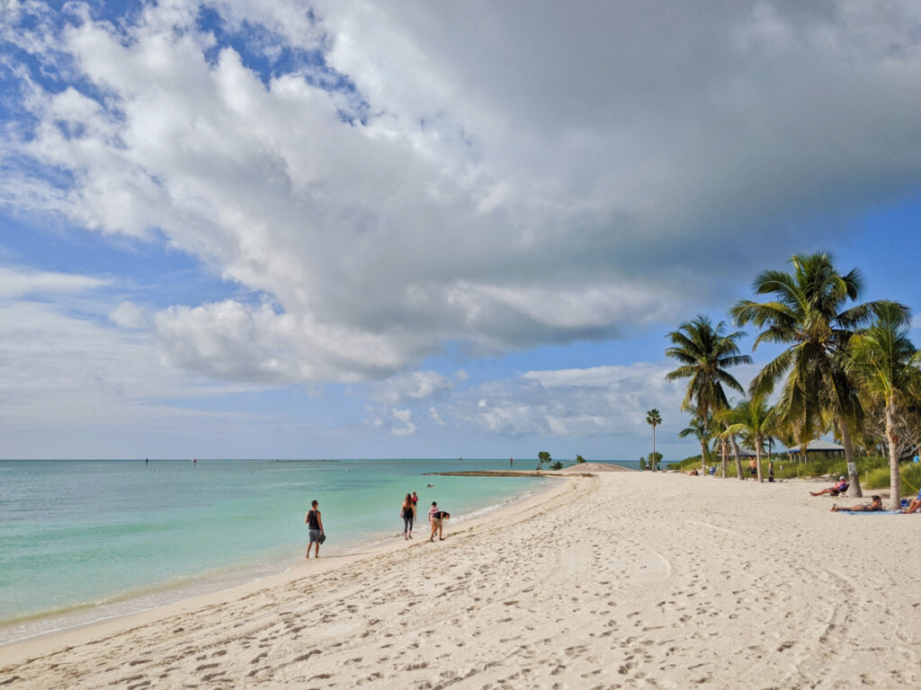 Taylor Family Walking on Sombrero Beach Marathon Florida Keys 2020