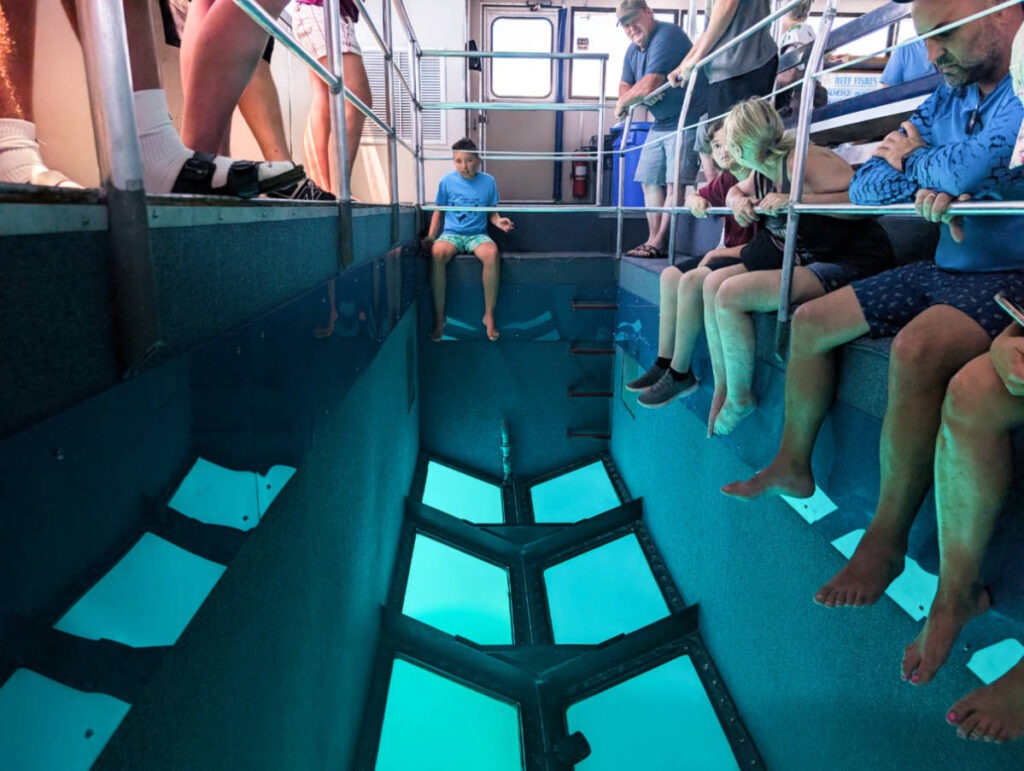 Taylor Family on Fury Glass Bottom Boat Catamaran in Key West Florida Keys