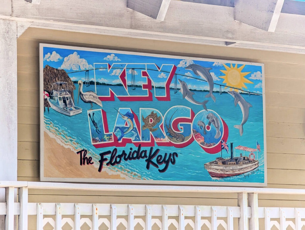 Key Largo Postcard Mural at Dolphins Plus Bayside Key Largo Florida Keys