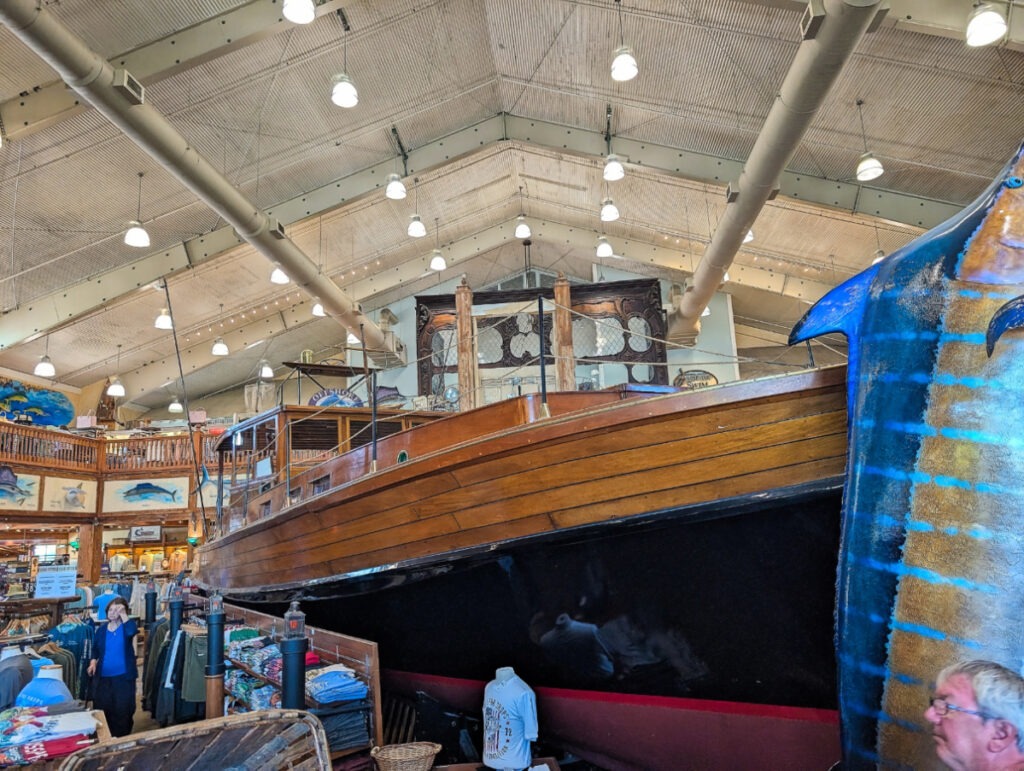 Hemingway Boat Pilar inside Bass Pro Shop World Wide Sportsman Islamorada Florida Keys