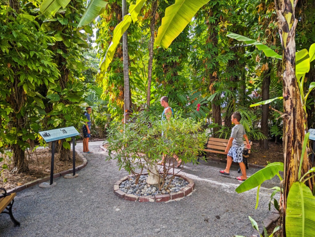 Taylor Family in Gardens at Hemmingway House Key West Florida Keys