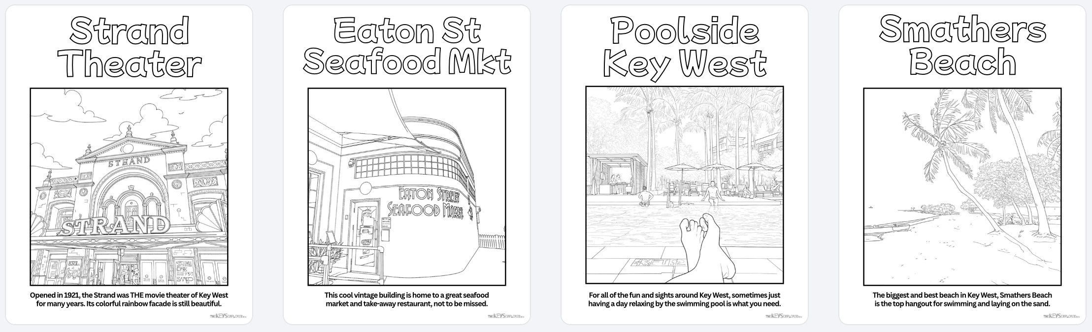 Key West Coloring Book Sample 1